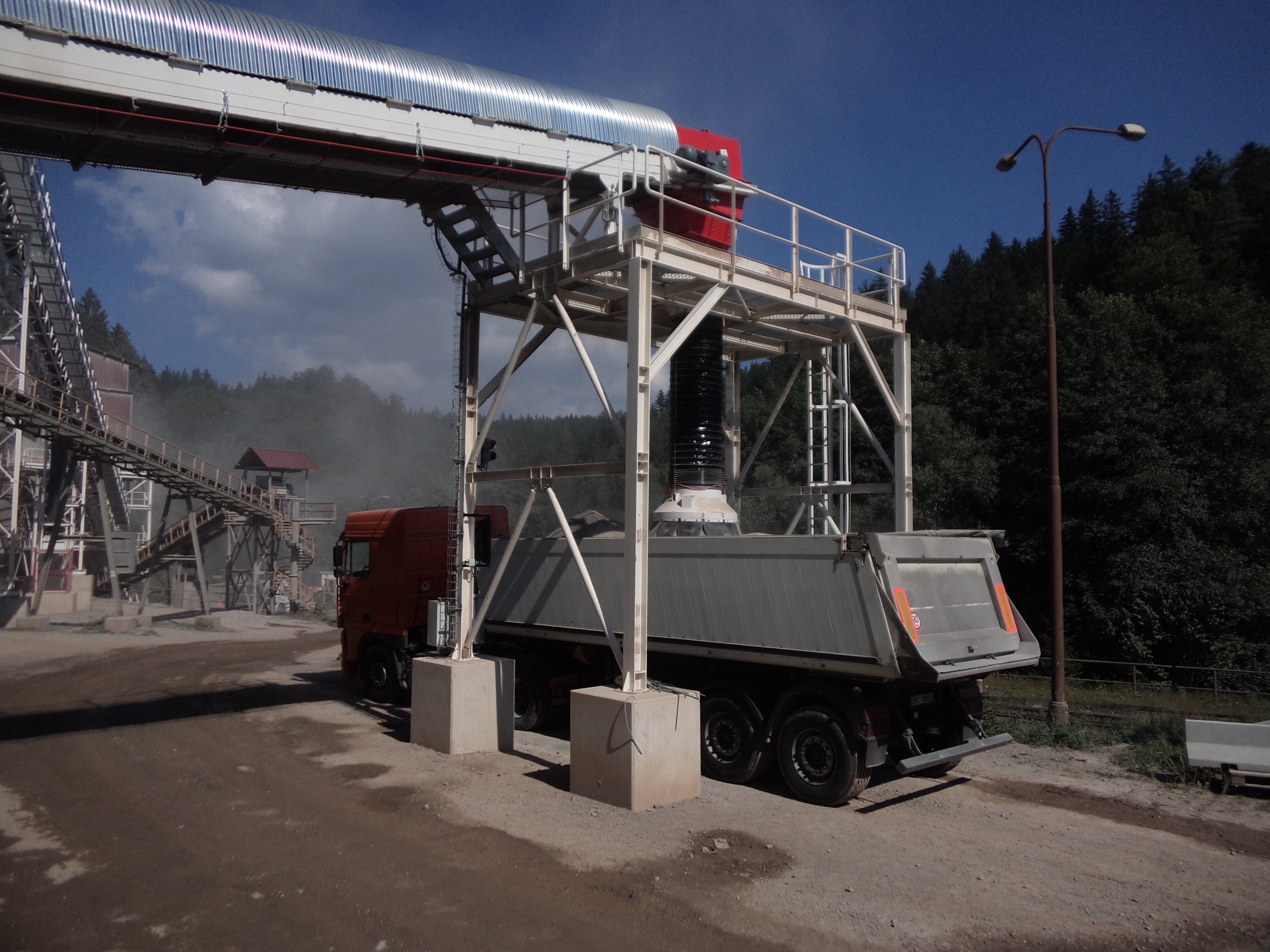 Truck Loading Spout Crushed Stone 1