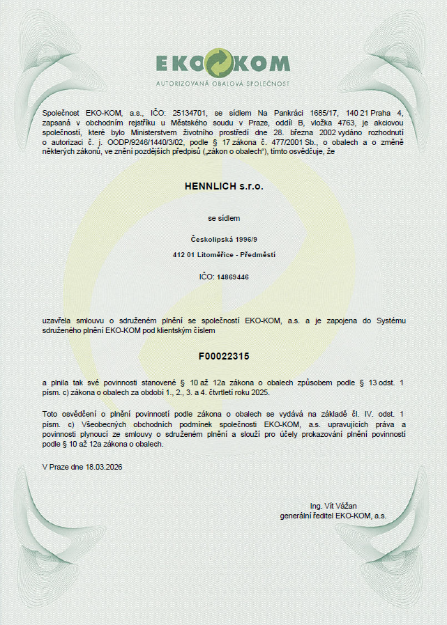 2026 Ekokom Certifikat Nahled