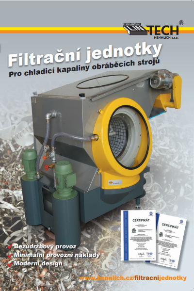 Filtracni jednotky pro chladici kapaliny obrabecich stroju