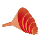Set plastic funnels HDPE
