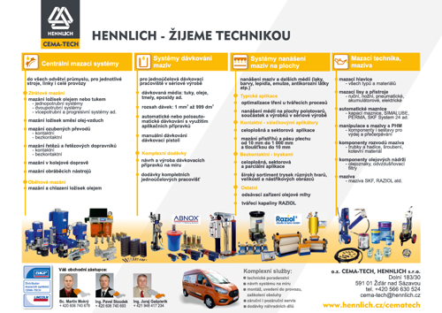 A-Z přehled sortimentu CEMA-TECH 2023