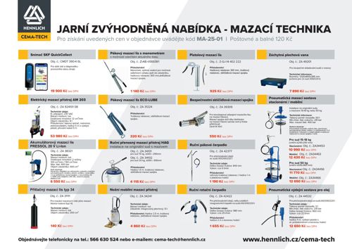 Jarní akce na mazací techniku