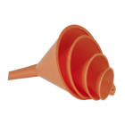 Set plastic funnels HDPE