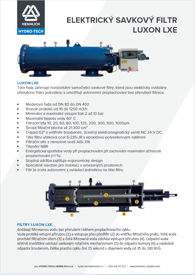 HYD ELEKTRICKY SAVKOVY FILTR LUXON 2026