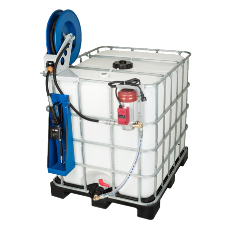 Sestava s elektrickým čerpadlem pro IBC s navijákem
